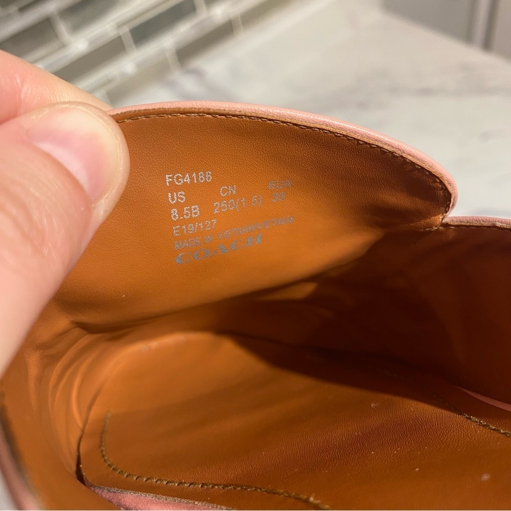 Coach‎ Sofi leather slides mules petal pink - Picture 10 of 16